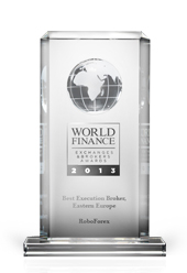 Exchanges & Brokers Awards 2013 - Best Execution Broker, Eastern Europe