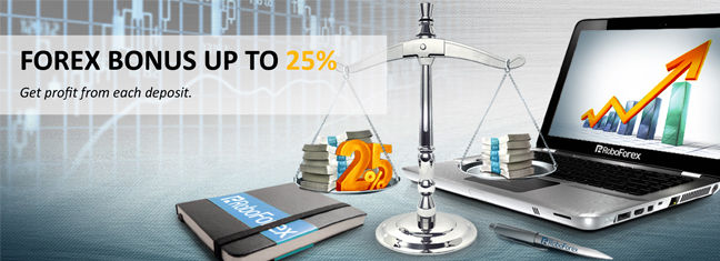 FX bonus from RoboForex each time you deposit in to your trading account!