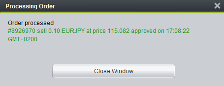 WebTrader Instant Execution