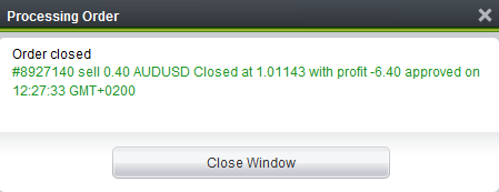 WebTrader Partially Close Order